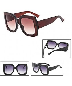 Round Vintage Large Frame Square Sunglasses Goggles for Women Men Retro Sun Glasses UV Protection - Style5 - CO18RQDW47Y $8.92