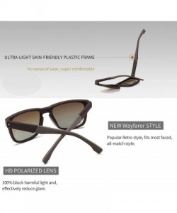 Rectangular Unisex Polarized Sunglasses Stylish Sun Glasses with Spring Hinges - CV18L29R47T $15.86