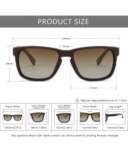 Rectangular Unisex Polarized Sunglasses Stylish Sun Glasses with Spring Hinges - CV18L29R47T $15.86