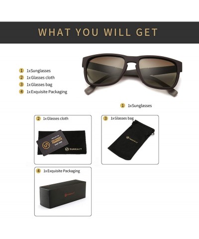 Rectangular Unisex Polarized Sunglasses Stylish Sun Glasses with Spring Hinges - CV18L29R47T $15.86