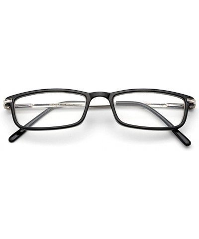 Square Light Weight Small Stylish Rectangle Fashion Women Reading Glasses Spring Hinge - Black - CJ1274NN5TZ $12.23