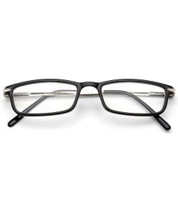 Square Light Weight Small Stylish Rectangle Fashion Women Reading Glasses Spring Hinge - Black - CJ1274NN5TZ $12.23