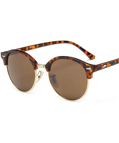 Round Retro Round Sunglasses Women Men Brand Design Rivet Female Sun Glasses Men C1 - C6 - CC18XDW2ZSM $7.53