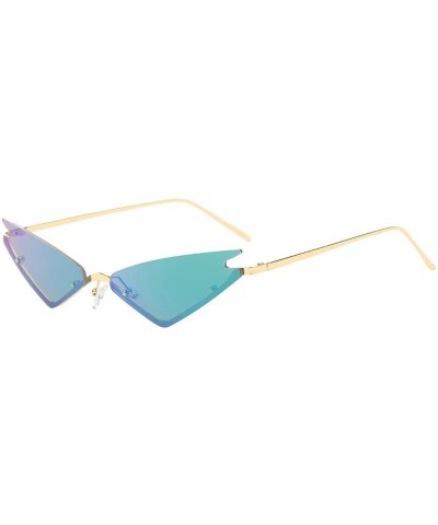 Rimless Sunglasses Personality Irregular Eyeglasses - B - CH190HZ8XIO $16.60