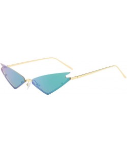 Rimless Sunglasses Personality Irregular Eyeglasses - B - CH190HZ8XIO $8.52