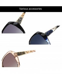 Oversized Oversized Polarized Sunglasses for Women-Classic Stylish Diamond Design Big Shades UV Protection 8079 - Purple - CO...