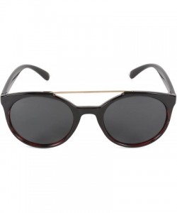 Square Classic Oversized Sunglasses Round - Black to Demi Frame/Smoke Lens - CG18CZZ884Q $15.33