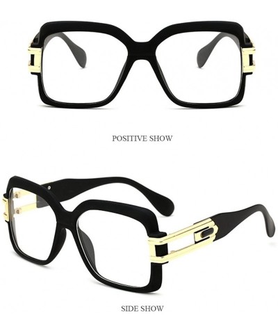 Sport Anti-glare Retro Sunglasses Outdoor Sport Driving Goggles for Men Women - Sand Black&transparent - CV18DCD5GMR $16.47