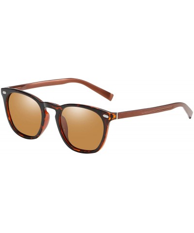 Oversized Men's Driving Polarized Sunglasses Metal Frame Ultra Light - Brown - C61938M52D6 $29.69