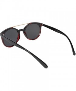 Square Classic Oversized Sunglasses Round - Black to Demi Frame/Smoke Lens - CG18CZZ884Q $15.33