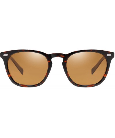 Oversized Men's Driving Polarized Sunglasses Metal Frame Ultra Light - Brown - C61938M52D6 $11.66