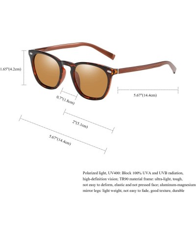 Oversized Men's Driving Polarized Sunglasses Metal Frame Ultra Light - Brown - C61938M52D6 $11.66