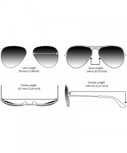 Aviator Metal Aviators Sunglasses for Small Face W/Premium Mineral Glass Lens - Qme08-ir-0502 Green Glass Solid Lens - C318GU...