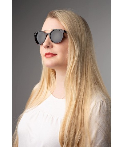 Square Classic Oversized Sunglasses Round - Black to Demi Frame/Smoke Lens - CG18CZZ884Q $15.33