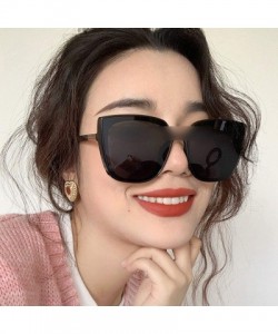 Oversized Cateye Designer Sunglasses Women 2019 Retro Square Glasses Women/Men Luxury Oculos De Sol - White Gray - CQ19858E7N...