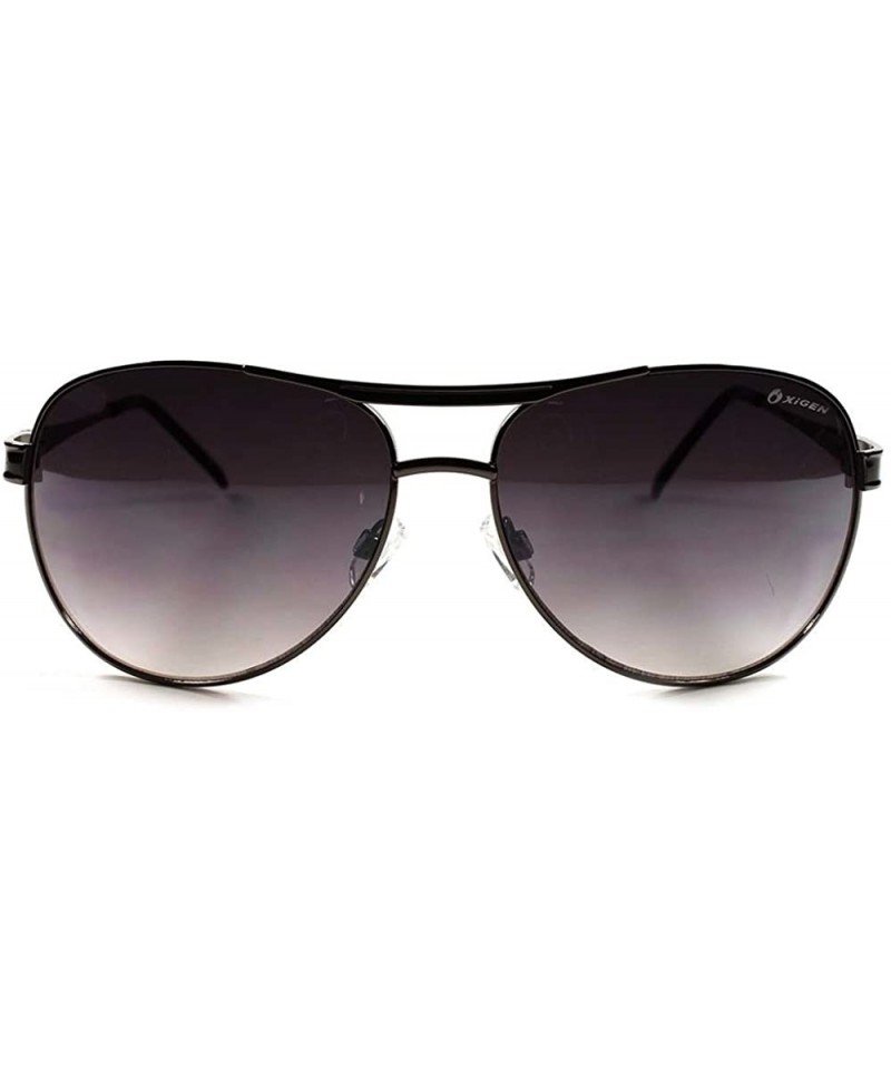 Aviator Premium Designer Stylish Upscale Mens Womens Avaitor Sunglasses - Gunmetal - CO18XET2YTS $11.09