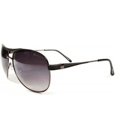 Aviator Premium Designer Stylish Upscale Mens Womens Avaitor Sunglasses - Gunmetal - CO18XET2YTS $11.09