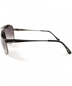 Aviator Premium Designer Stylish Upscale Mens Womens Avaitor Sunglasses - Gunmetal - CO18XET2YTS $11.09