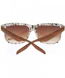 Square Mens Fashion Sunglasses Rectangular Designer Style Shades UV 400 - Brown - CS1264QWQCF $8.16