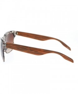 Square Mens Fashion Sunglasses Rectangular Designer Style Shades UV 400 - Brown - CS1264QWQCF $8.16