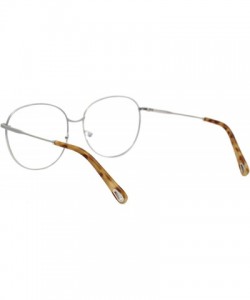 Oversized Womens Oversized Metal Frame Glasses Lightly Tinted & Mirrored Lens UV 400 - Silver Brown Tortoise - CD195OM0N48 $1...