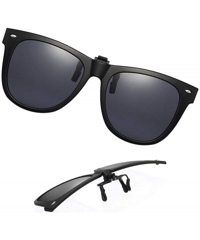 Sport Clip-On Sunglasses Polarized Unisex Anti-Glare Driving- Black- Size Large - CV18HEGM92Y $11.12