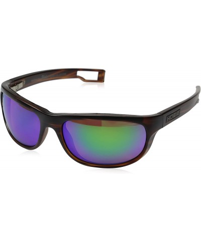Oval Men's Cruz-R-A010138 Polarized Oval Sunglasses - Satin Brown Wood Grain - CV12B05PF1J $97.35