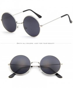 Semi-rimless Women Men Retro Small Round Polarized Sunglasses-Small Circle UV400 Sun Glasses Eyewear - A - CC196U7AT43 $7.71