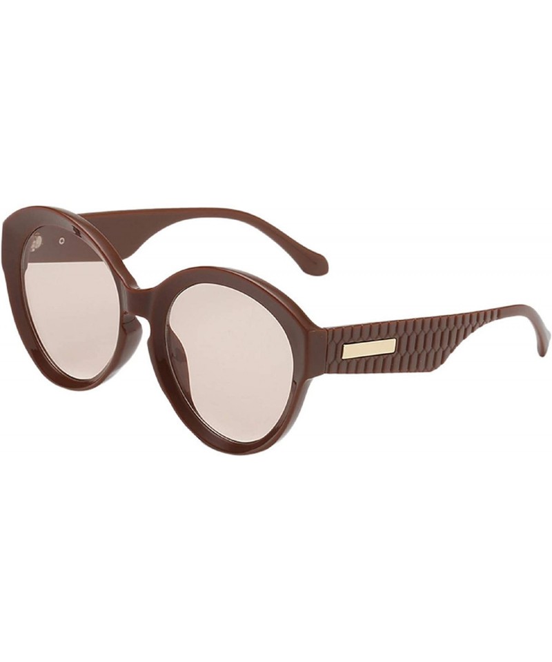 Rimless Women Round Frame Sunglasses Retro Classic UV 400 Protection Sun Glasses Shades - Coffee - CM18U7CCOMW $12.74