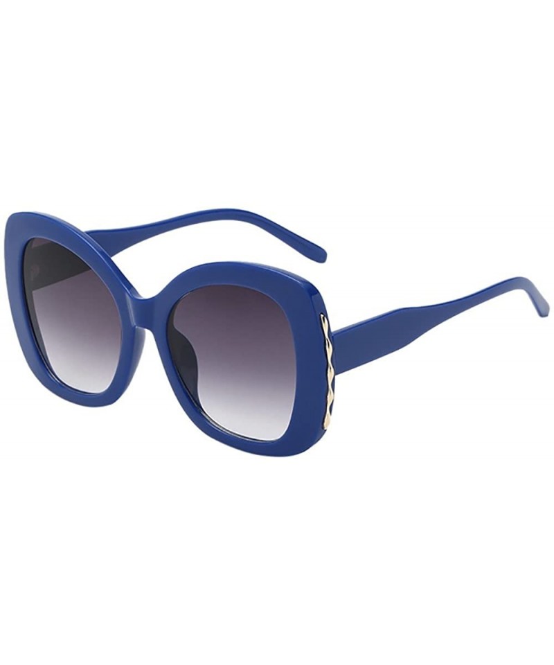 Sport Women Man Vintage Big Frame Irregular Shape Sunglasses-Eyewear Retro Unisex - E - CM18Q66TMNX $14.55