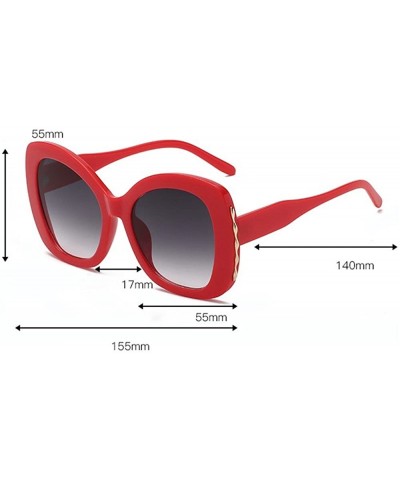 Sport Women Man Vintage Big Frame Irregular Shape Sunglasses-Eyewear Retro Unisex - E - CM18Q66TMNX $7.61