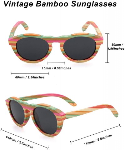 Oversized Polarized Sunglasses Floating Handmade Glasses - Stripe - C9184KEST0H $33.06