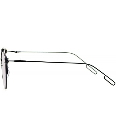 Wayfarer Mirrored Mirror Hipster Rimless Horn Rim Sunglasses - Black Blue - C312DST64I3 $12.27
