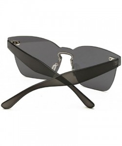 Oversized Unisex Sunglasses Fashion Style Design UV400 - Black - CI183G8TUDW $14.80