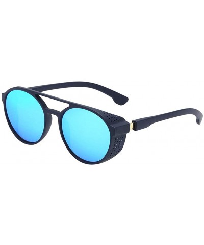 Goggle Unisex Sunglasses Vintage Sun Glasses For Men/Women Eyewear - Blue - CY18SHTX3I2 $6.52