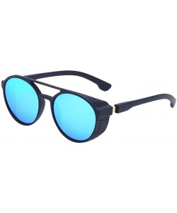 Goggle Unisex Sunglasses Vintage Sun Glasses For Men/Women Eyewear - Blue - CY18SHTX3I2 $6.52