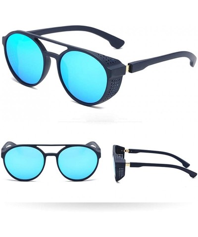 Goggle Unisex Sunglasses Vintage Sun Glasses For Men/Women Eyewear - Blue - CY18SHTX3I2 $6.52