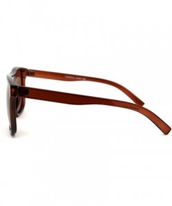 Rectangular Polarized Mens Oversize Hipster Horn Rim Plastic Sunglasses - All Brown - C818YZIW4HT $14.87