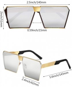 Square Oversized Sunglasses Vintage Oversize Decoration - CL1905ZS7RU $16.75