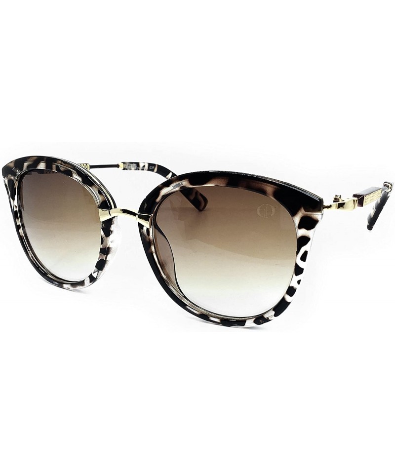 Oval G8431 Premium Oversize XL Womens Mens Retro Vintage Brand Designer Style Fashion Flat Sunglasses - Snow Leopard - C918DS...