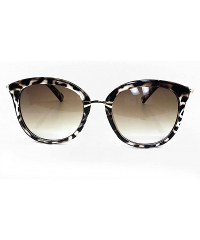 Oval G8431 Premium Oversize XL Womens Mens Retro Vintage Brand Designer Style Fashion Flat Sunglasses - Snow Leopard - C918DS...