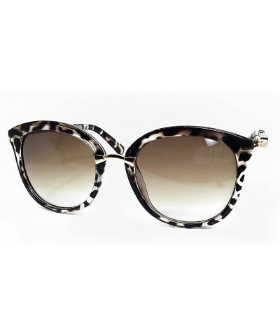 Oval G8431 Premium Oversize XL Womens Mens Retro Vintage Brand Designer Style Fashion Flat Sunglasses - Snow Leopard - C918DS...