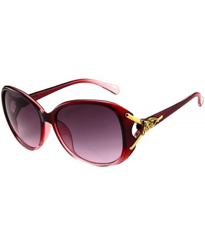 Round Men Women Fashion Sunglasses Vintage Retro Round Eyewear Outdoor Travel Beach UV 400 Sunglasses - Red - C5190HRLGZ8 $9.80