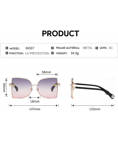 Butterfly Oversized Sunglasses for Women Glasses UV400 Outdoor Sun Protection Glasses-- Pink - CA18QO44K9C $12.17
