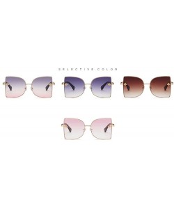 Butterfly Oversized Sunglasses for Women Glasses UV400 Outdoor Sun Protection Glasses-- Pink - CA18QO44K9C $12.17