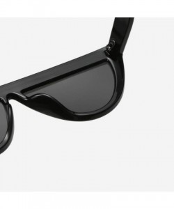 Oversized Retro Vintage Sunglasses for Women Plastic Frame Mirrored Lens Cat Eye Sunglasses Modern Leopard Eyewear - D - CW19...