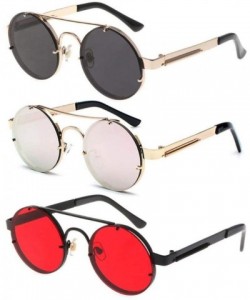 Goggle Glasses Sunglasses Fashion Decoration Glasses Gold - C1199HA7ISE $23.94