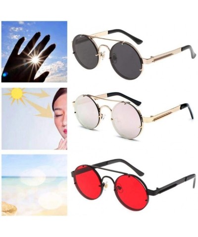 Goggle Glasses Sunglasses Fashion Decoration Glasses Gold - C1199HA7ISE $23.94