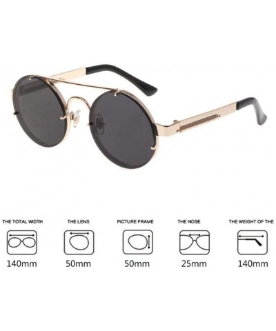 Goggle Glasses Sunglasses Fashion Decoration Glasses Gold - C1199HA7ISE $51.21