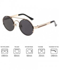 Goggle Glasses Sunglasses Fashion Decoration Glasses Gold - C1199HA7ISE $51.21